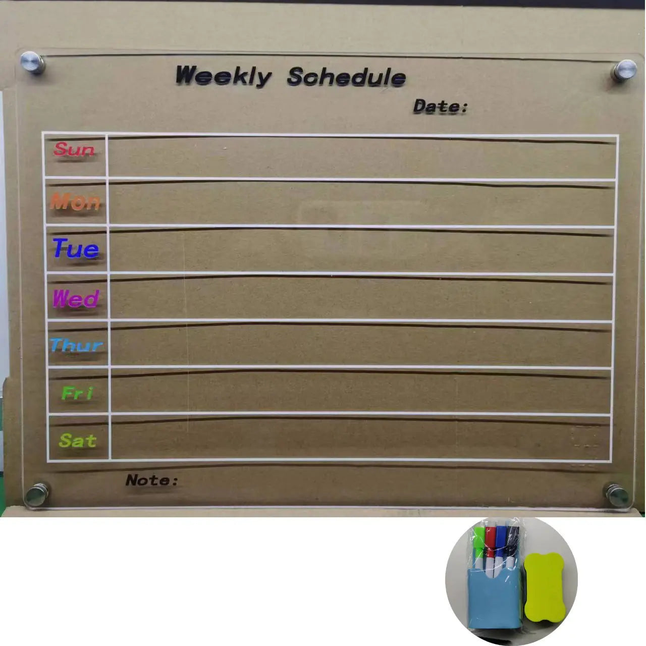 AcryClear™ Magnetic Fridge Calendar – Transparent Dry-Erase Organizer
