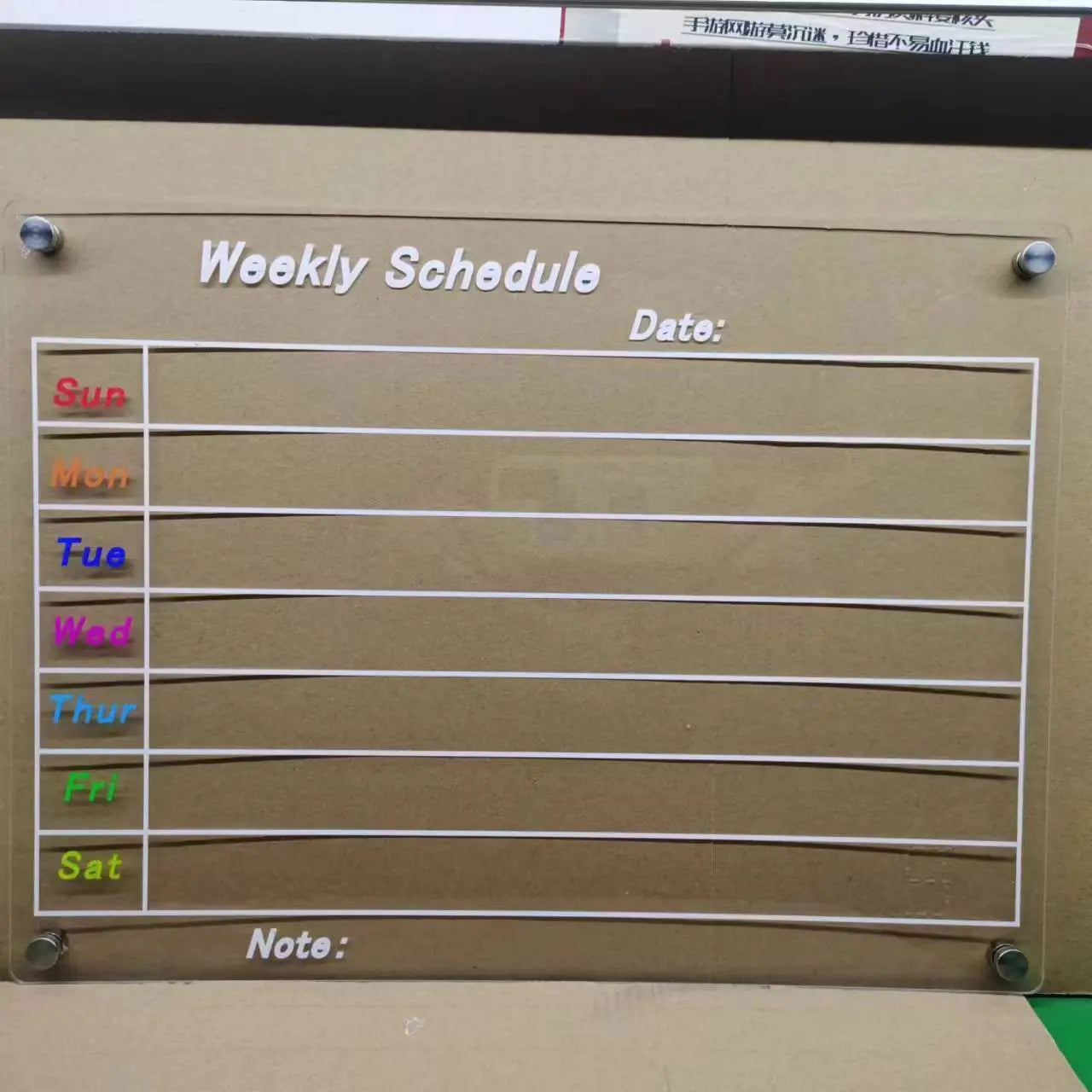 AcryClear™ Magnetic Fridge Calendar – Transparent Dry-Erase Organizer
