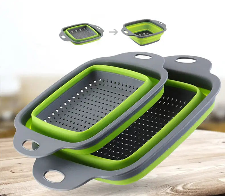 Collapsible Silicone Drain Basket – Space-Saving Strainer for Every Kitchen