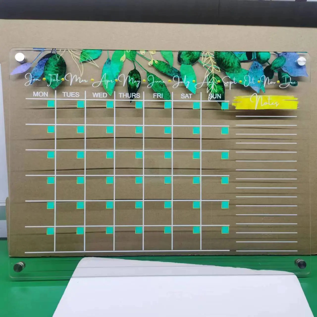 AcryClear™ Magnetic Fridge Calendar – Transparent Dry-Erase Organizer