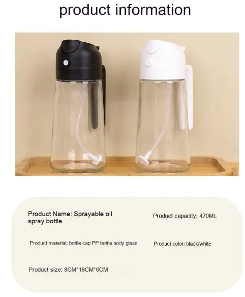 Drip-Free 470ml Oil Dispenser – Cook Clean, Pour Smooth