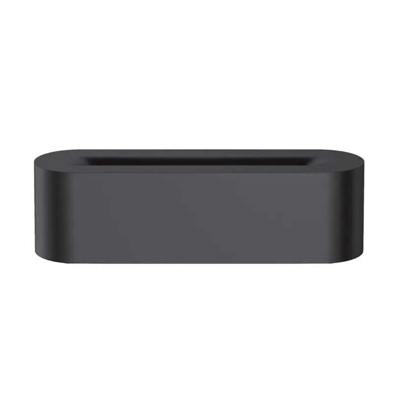 Black FlameGlow aroma diffuser without mist, showcasing sleek modern design.