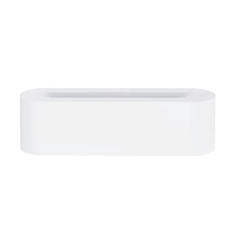 White FlameGlow aroma diffuser shown without mist, highlighting its minimalist design.